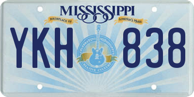 MS license plate YKH838