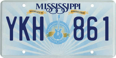 MS license plate YKH861