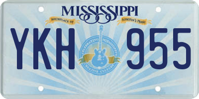 MS license plate YKH955