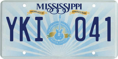 MS license plate YKI041