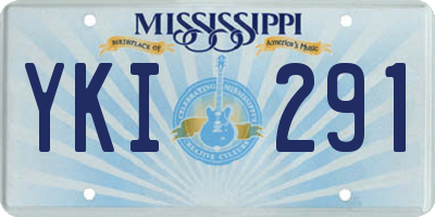 MS license plate YKI291
