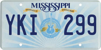 MS license plate YKI299