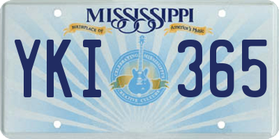 MS license plate YKI365