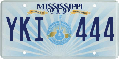 MS license plate YKI444