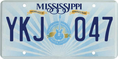 MS license plate YKJ047