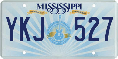 MS license plate YKJ527