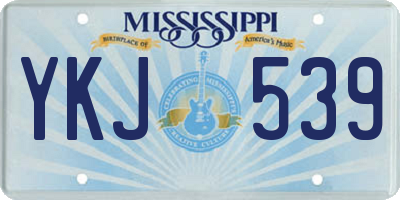 MS license plate YKJ539