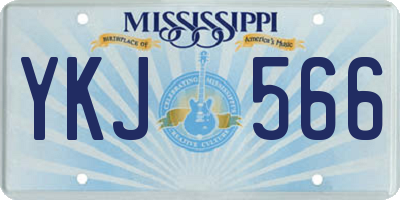 MS license plate YKJ566