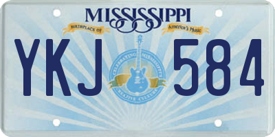 MS license plate YKJ584