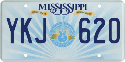MS license plate YKJ620