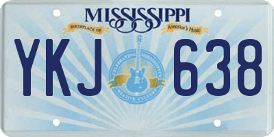 MS license plate YKJ638