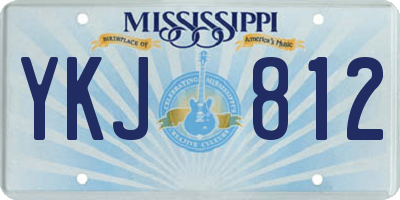 MS license plate YKJ812