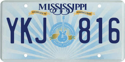 MS license plate YKJ816