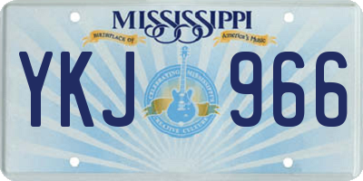 MS license plate YKJ966