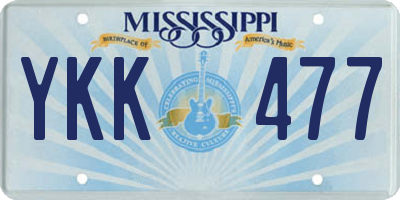 MS license plate YKK477