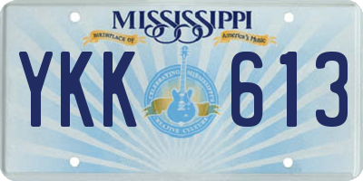 MS license plate YKK613