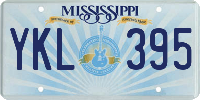 MS license plate YKL395