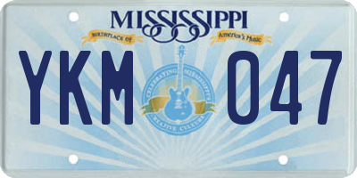 MS license plate YKM047
