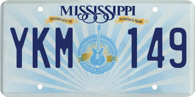 MS license plate YKM149