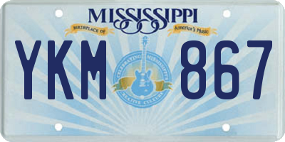 MS license plate YKM867