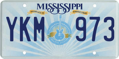 MS license plate YKM973