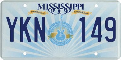 MS license plate YKN149