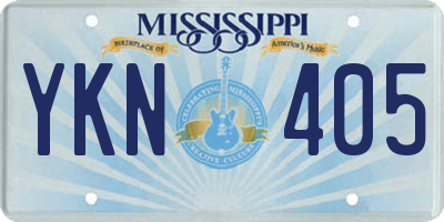 MS license plate YKN405