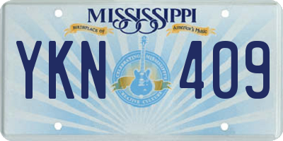 MS license plate YKN409