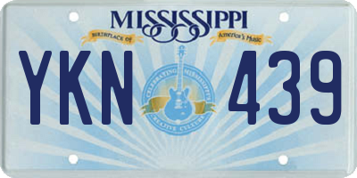 MS license plate YKN439