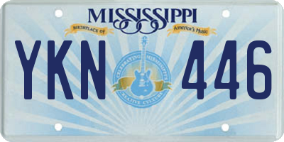MS license plate YKN446