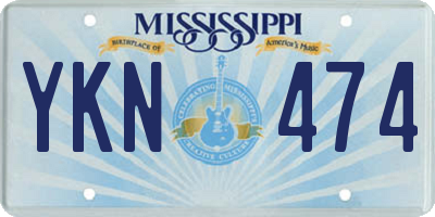 MS license plate YKN474
