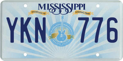 MS license plate YKN776