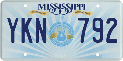 MS license plate YKN792