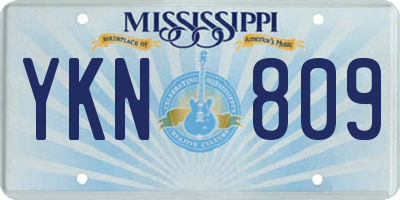 MS license plate YKN809