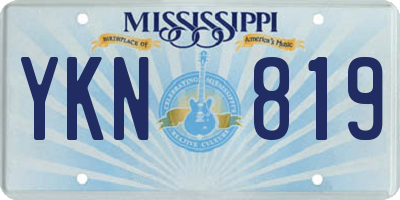 MS license plate YKN819