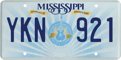 MS license plate YKN921