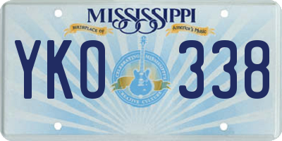 MS license plate YKO338
