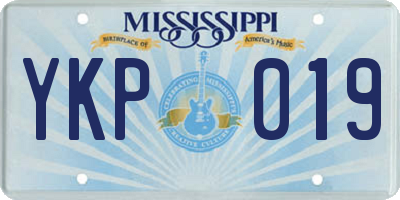 MS license plate YKP019