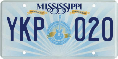 MS license plate YKP020