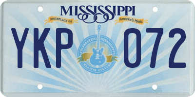 MS license plate YKP072