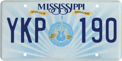 MS license plate YKP190
