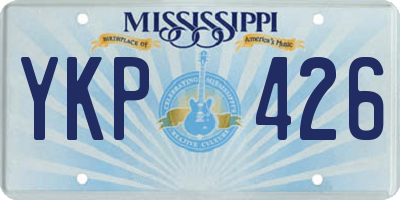 MS license plate YKP426