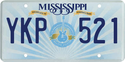 MS license plate YKP521