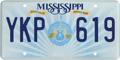 MS license plate YKP619