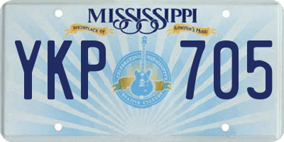 MS license plate YKP705