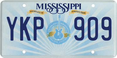 MS license plate YKP909