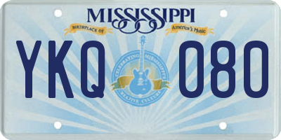 MS license plate YKQ080