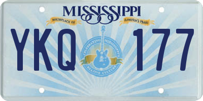 MS license plate YKQ177