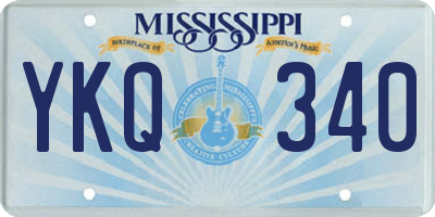 MS license plate YKQ340
