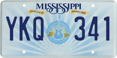 MS license plate YKQ341
